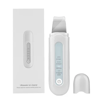 

New Ultrasonic Ion Cleaner Peeling Machine Face Blackhead Remover Massager Skin Care Scrubber Acne Spatula Vibration Beauty