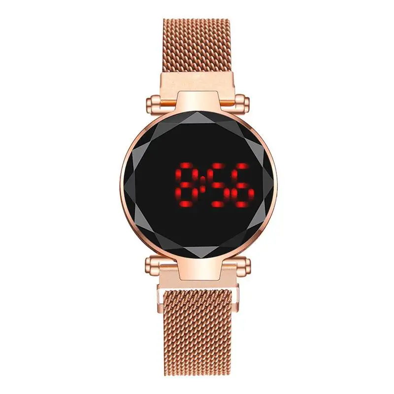 

Round LED Watch Men Digital Watches Electronic Clock Men Wristwatch Stainless Steel Women Watches Female Watch Relogio Masculino