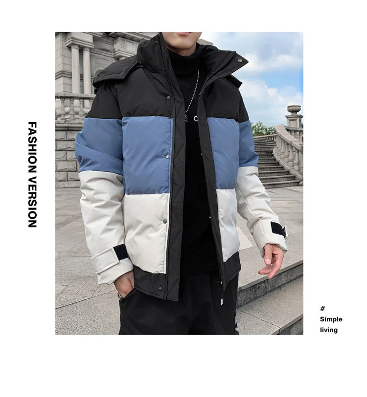 mens windbreaker 2020 Winter Coat Men New Casual Thick Warm Waterproof Hooded Jacket Youth Autumn Outwear Coat Plus Size M-4XL Drop Shipping mens windbreaker