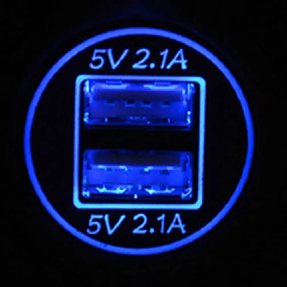 Автомобиль Rv яхта морская модификация 4.2A двойной Usb с двойной диафрагмой зарядное устройство для мобильного телефона прикуриватель с сигаретой