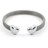 Vintage Stainless Steel Heart Cuff Bracelets Bangles Mesh Bracelets Bangles For Men Women Fashion Jewelry 2
