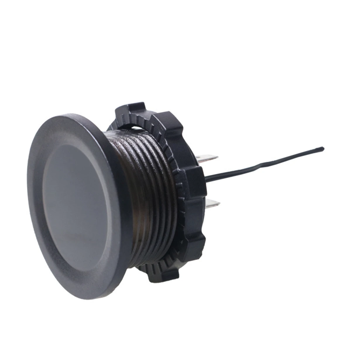 Digital Voltmeter 12-24V Car Round Temperature Voltmeter Auto Voltage Test Display Digital Measurement for Car Motorcycle Boat Yacht Voltmeter