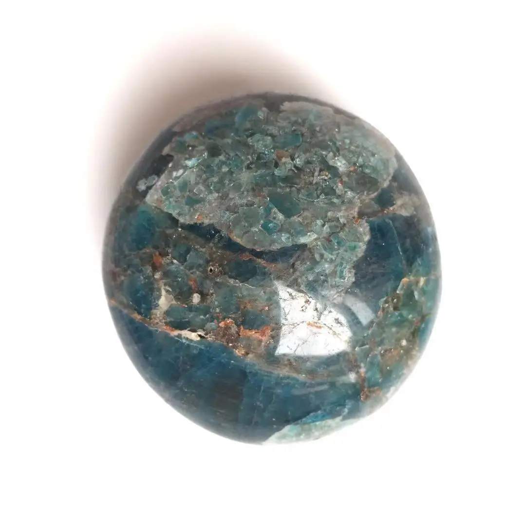 High Quality Natural Apatite Hand Carved Crystal Palm Stones For Present Or Collection ZY