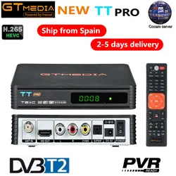 GTMEDIA TT PRO DVB-T2/T спутниковый ресивер Цифровое ТВ высокой четкости тюнер рецептор MPEG4 DVB T2 H.264 наземный ТВ приемник DVB-T ТВ коробка