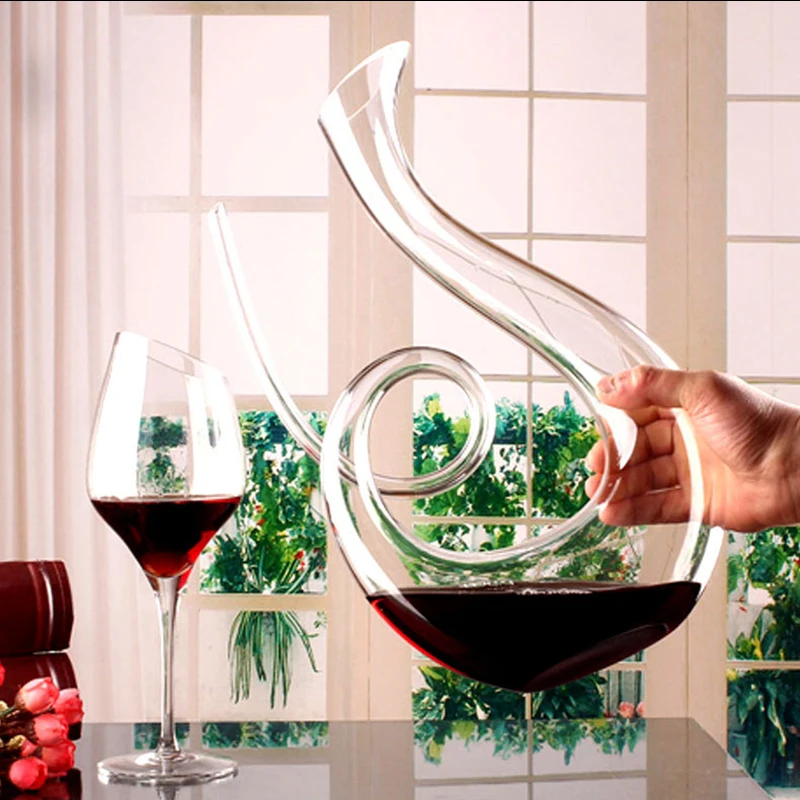 1000 1200ml Vinho Decanter Espiral 6-shaped Cisne