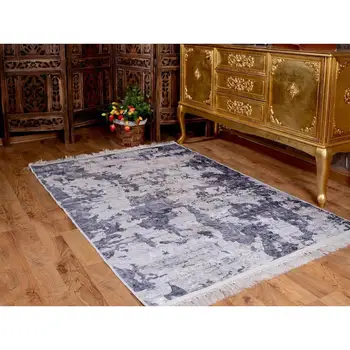 

Latex Anti-Slip Soles Digital Print Velvet Carpet Alaçatı Gray 80x150 cm