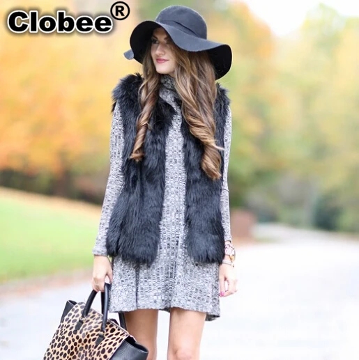 Veste femme, женский жилет,, меховой женский жилет, куртка, пальто из искусственного меха лисы, жилет chalecos mujer manteau fourrure YR1