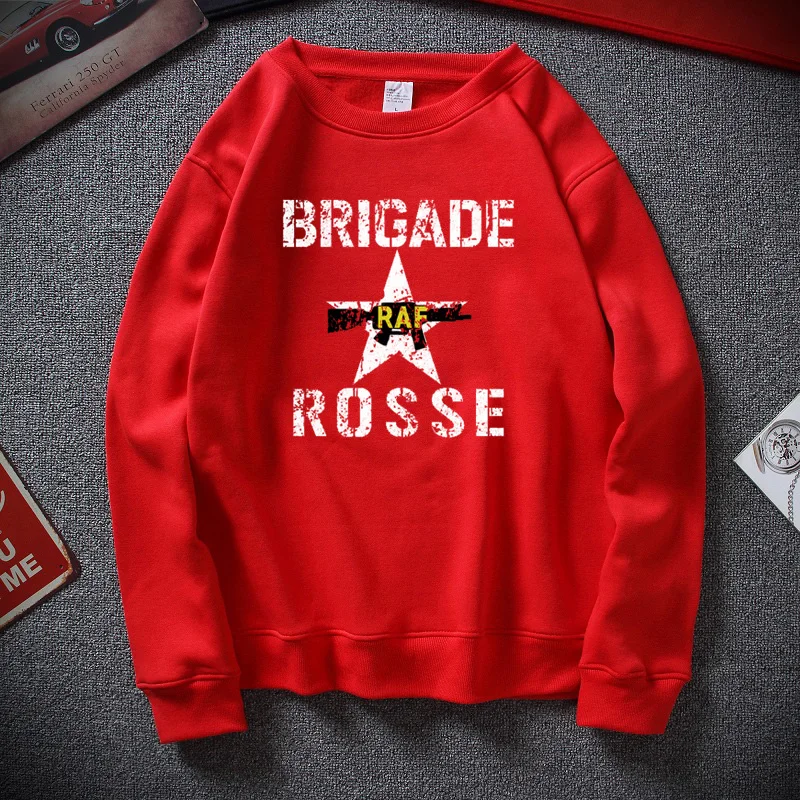 Зимняя уличная одежда, как носится Joe Strummer из Clash Mens Brigade Rosse Толстовка Топ хлопок флис толстовки Sudadera hombre