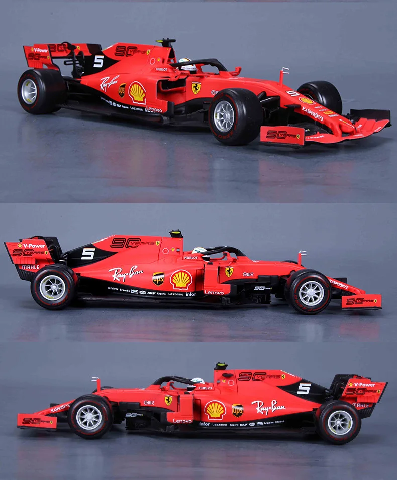 Burago 1/18 моделирование металлическая модель автомобиля игрушка для Ferrari F1 2019 SF90 Формула одна литая металлическая модель игрушки Кими