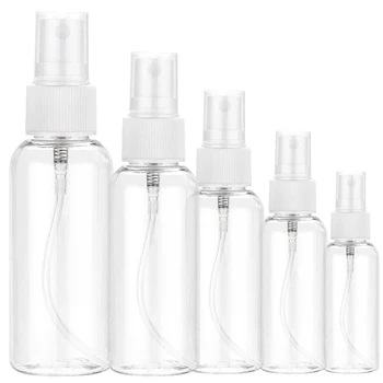 리필용 플라스틱 스프레이 병 20 개, 빈 용기 10ml 30ml 50ml 60ml 100ml 휴대용 작은 투명 병