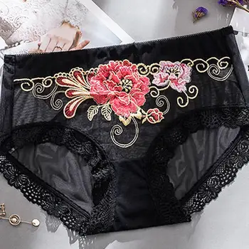 

Big Size Briefs Plus Size Transparent Sexy Lace Panties Panties High Waist Size Large M Female Underwear Ladies L For Women C9S6