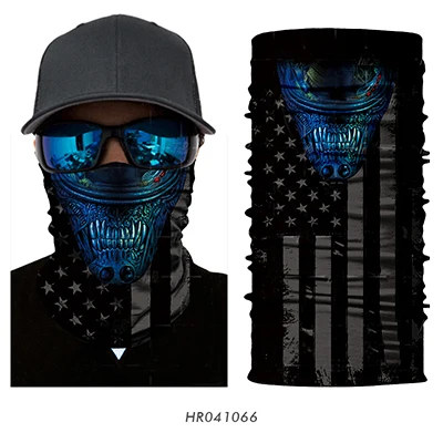 3D Skull Seamless Magic Neck Gaiter Skeleton Face Mask Shield Running Cycling Fishing Bike Bandana Headband Tube Scarf Men Women - Цвет: 066