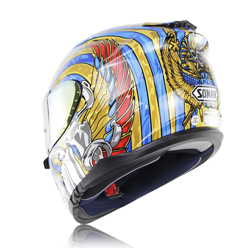 Мотоциклы шлемы Гонки Мотокросс шлем мото велосипед лыжный Casco внедорожный Открытый Велоспорт Молодежный личностный шлем SOMAN SM961