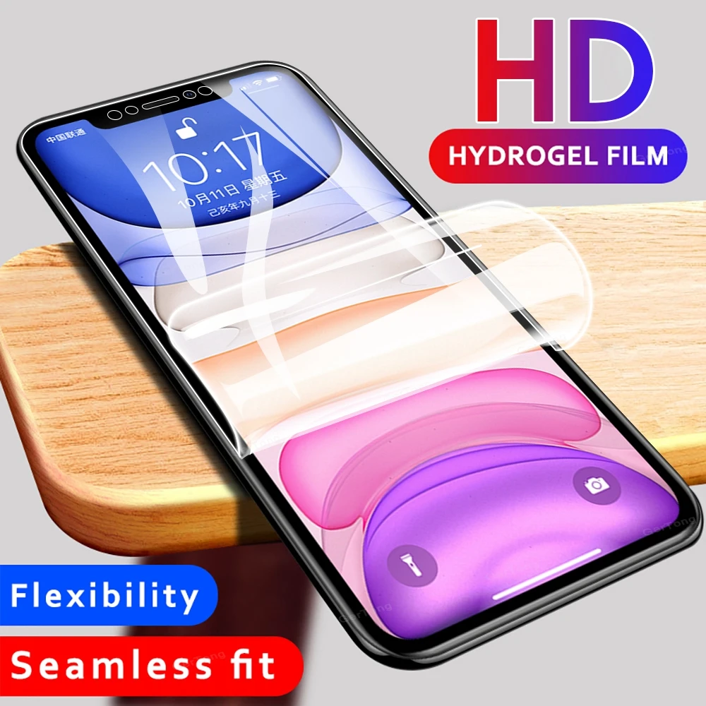  Weiche Hydrogel Film Screen Protector Für iPhone 11 Pro XS Max XR X 7 8 Plus 6 6S Plus volle Abdeck