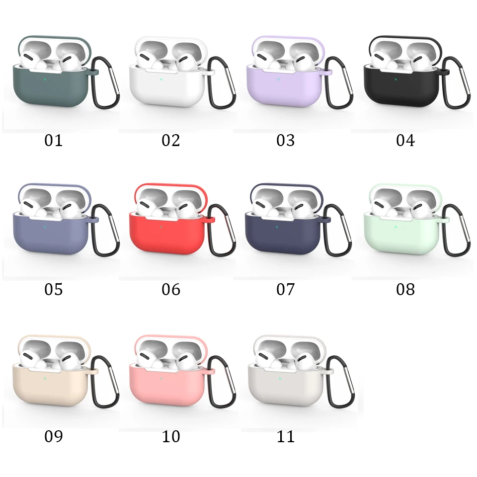 Чехол для наушников для Apple Airpods Pro, роскошные наушники, сплошной цвет, пряжка, коробка для AirPods 3 Pro, гарнитура, силиконовый чехол, крышка, Fundas