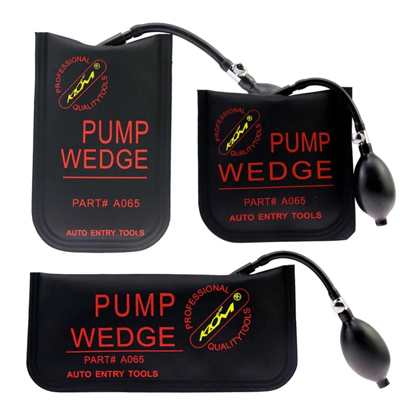 Auto Car Air Wedge Alignment Tool Inflatable Shim Air Cushioned Powerful Hand Pump 3 Sizes Universal Use