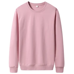 Sudadera de manga larga para hombre, suéter de Color sólido de algodón, 12 colores, informal, cuello redondo, Tops de marca, Otoño, novedad de 2021