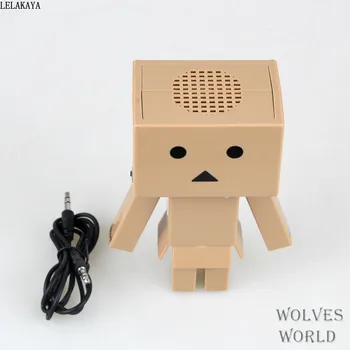 

Lovely 13cm Carton Danbor Speaker Doll Blank Style Box Version PVC Action Figure Model toy With LED Light can record sound Gift