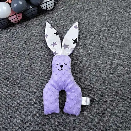 Soft Skin-friendly Baby Appease Pillow Rabbit Shape Plush Doll Home Decor Cushion Infant Baby Accompany Sleep Toys Gift - Цвет: Фиолетовый