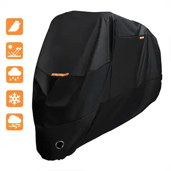 

Vehemo XXL Black Motorcycle Cover Motorbike Cover Windproof Motorbike Protector Dustproof Outdoor Waterproof Raincover