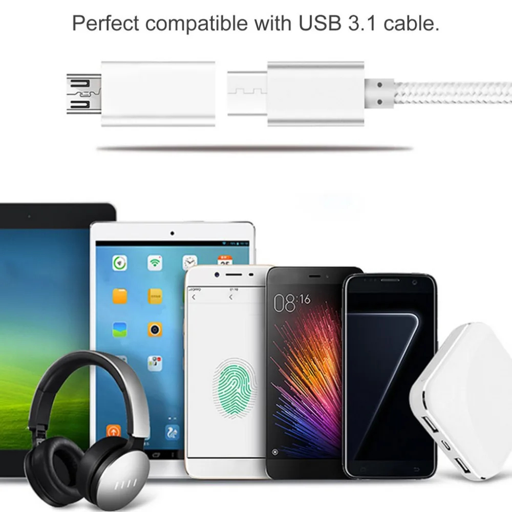 Новейший кабель USB 3,1 type-C к интерфейсу Micro USB соединитель для синхронизации данных и зарядки type-C адаптер для телефона Android