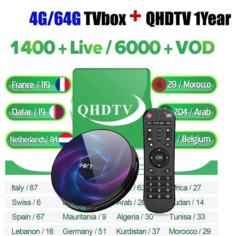 4GB64GB HK1 MAX+ plus QHDTV 1 год подписки код RK3368PRO Восьмиядерный 64 бит Cortex-A53 Смарт iptv box android арабский французский