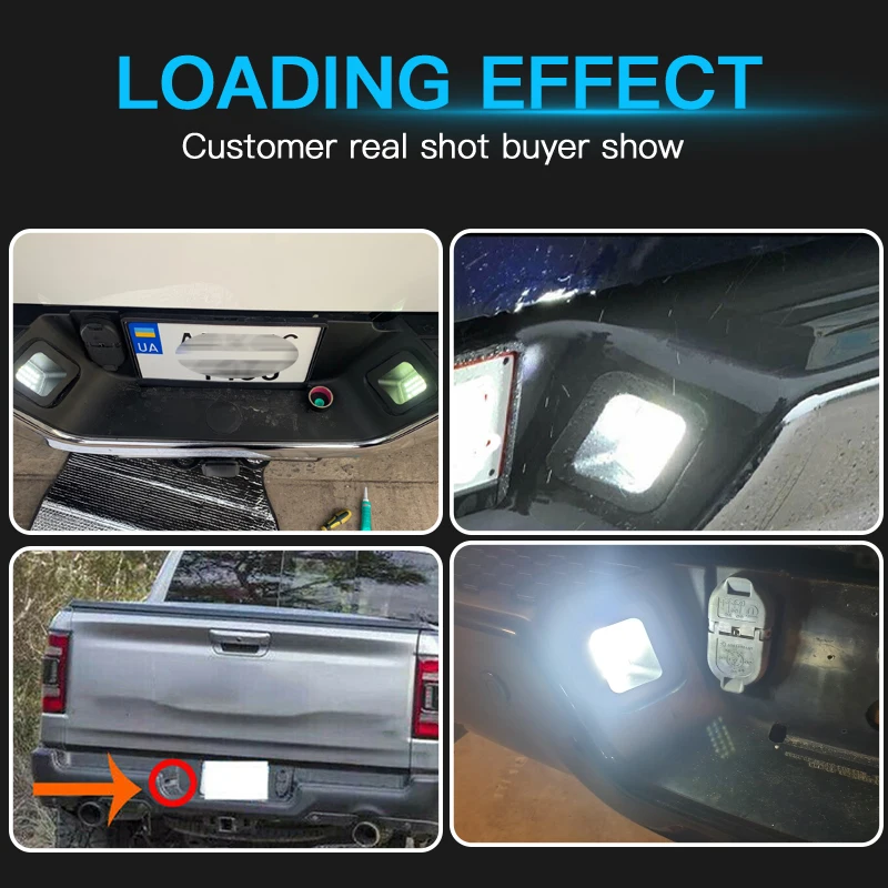 LED License Plate Light Suitable For Dodge RAM 6000K White Smoke Lens Tag Lamp E - Foto 2