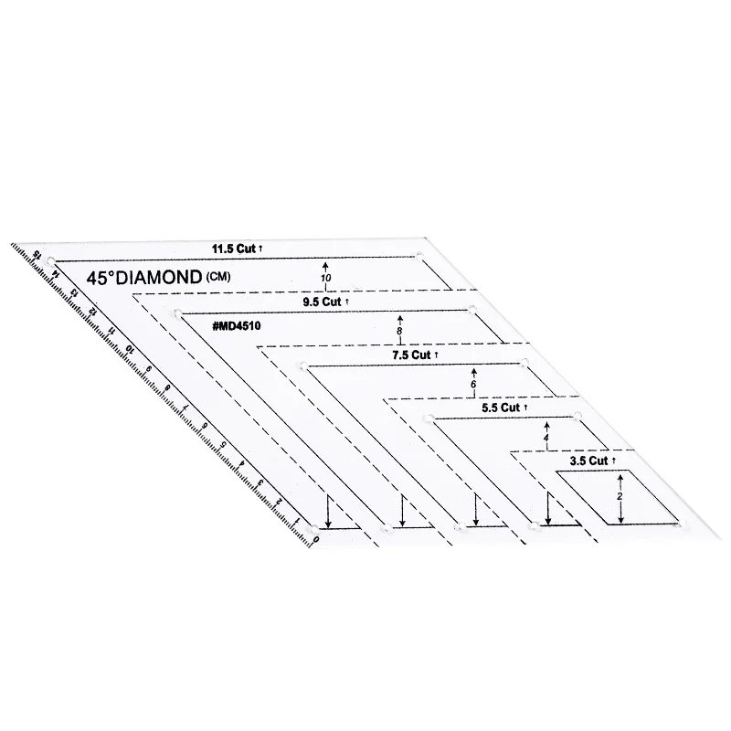 LMDZ 11 Types Sewing Patchwork Ruler High Grade Acrylic Material Transparent Acrylic Patchwork Aligned Ruler For Students 