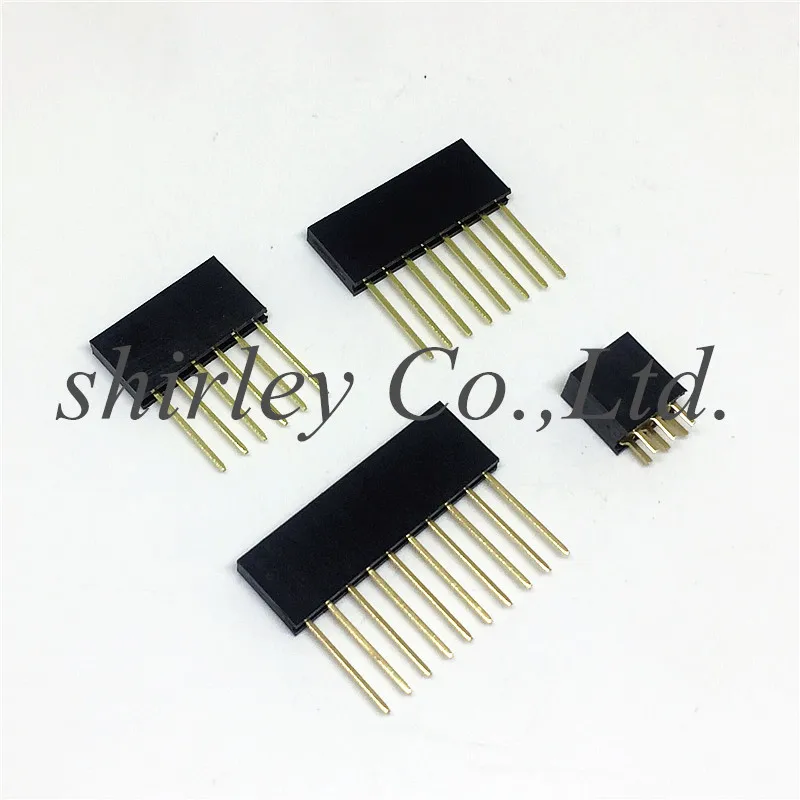 120 шт 2,54 6 P/8 P/10 P Pin 2,54 мм штабелируемые длинные ноги Femal Header для Arduino Shield 2*3P 2X3P комплект коннекторов