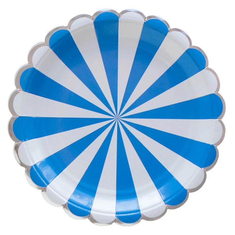 8 шт. 7 дюймовые одноразовые тарелки столовые приборы бумажные поднос украшение