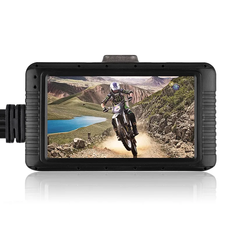  3 Inch Dual lens DVR Dash Cam Motorcycle security camera Full HD 1080P 720P Front Rear View Camera 