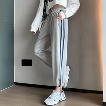 

Sportswear Women's 2021 Spring And Autumn Thin Korean Loose Legged Casual Harem Pants Streetwear Joggers Sport College Trend