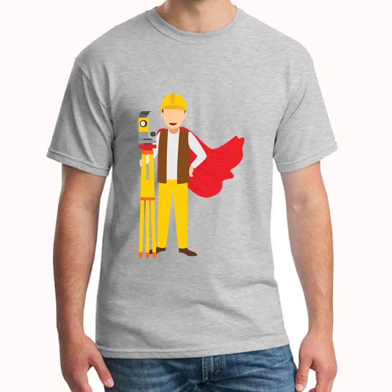 

Print Funny Super Hero Surveyor Engineers t-shirt loose size 5xl Formal Breathable Unisex men t-shirts Building top tee
