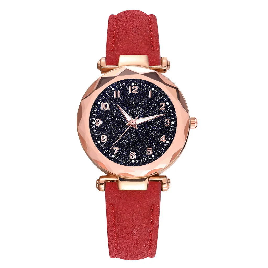 Светящиеся женские часы Звездное небо женские часы montre femme relojes para mujer zegarki uhr damen horloge vrouw - Цвет: B