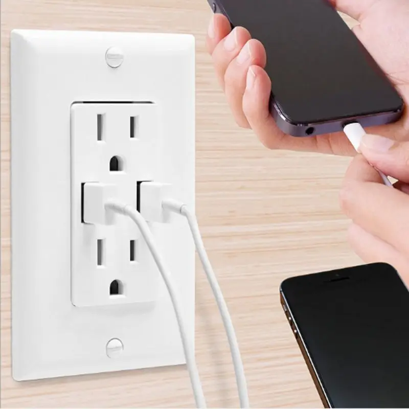 Штепсельная розетка стандарта США usb type A type C Зарядка адаптер питания дуплексные розетки Y5GA