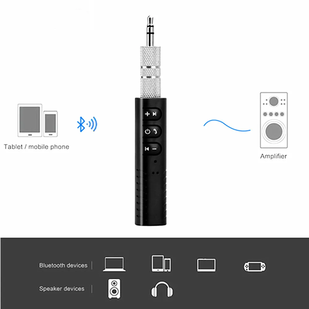 Автомобильный Bluetooth Aux аудио приемник передатчик 3 5 мм разъем громкой связи Авто