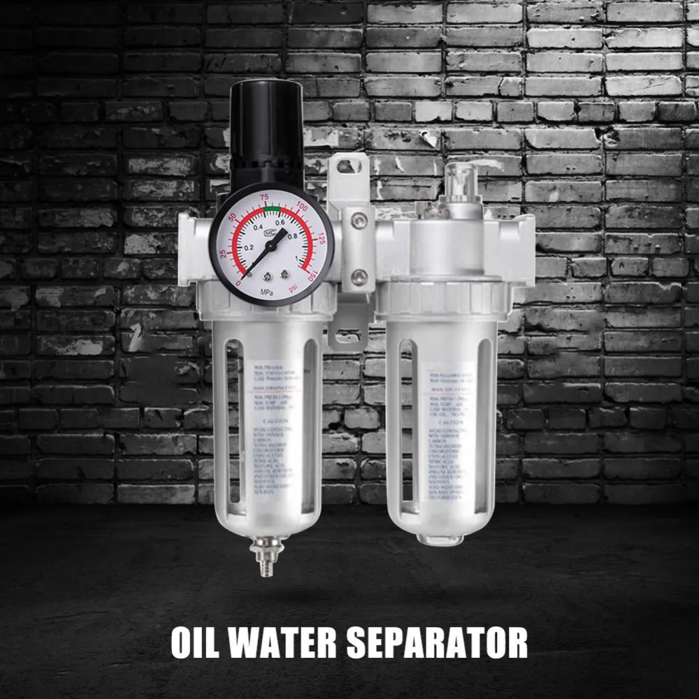 SFC400 Oil Water Separator Regulator Manual Pneumatic Air Pressure Compressor Filter Gauge Trap for Compressor Spray Paint Gun