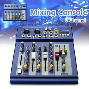 

7 Channel Mixing Console USB Portable Audio Mixer 220V Karaoke Amplifier DJ Sound Mixing Console For Karaoke KTV Match Party