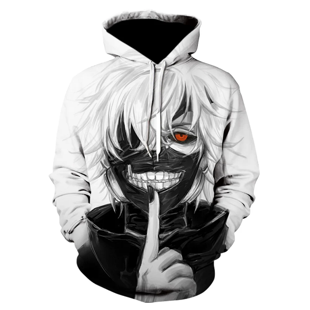 3D мужские толстовки с капюшоном Tokyo Ghoul для мужчин и женщин Толстовка Harajuku аниме