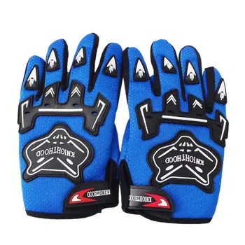 

Children Kids Outdoor Sport Gloves Full Finger Riding Gloves Off-Road Bicycle Motorcycle Breathable Grid Leisure Glove