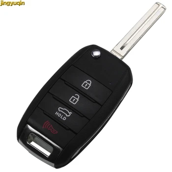 

Jingyuqin 4 Buttons Remote Remote Folding Flip Car Key Shell Case Fob Cover for Kia Soul 2017 K3 K5 Styling