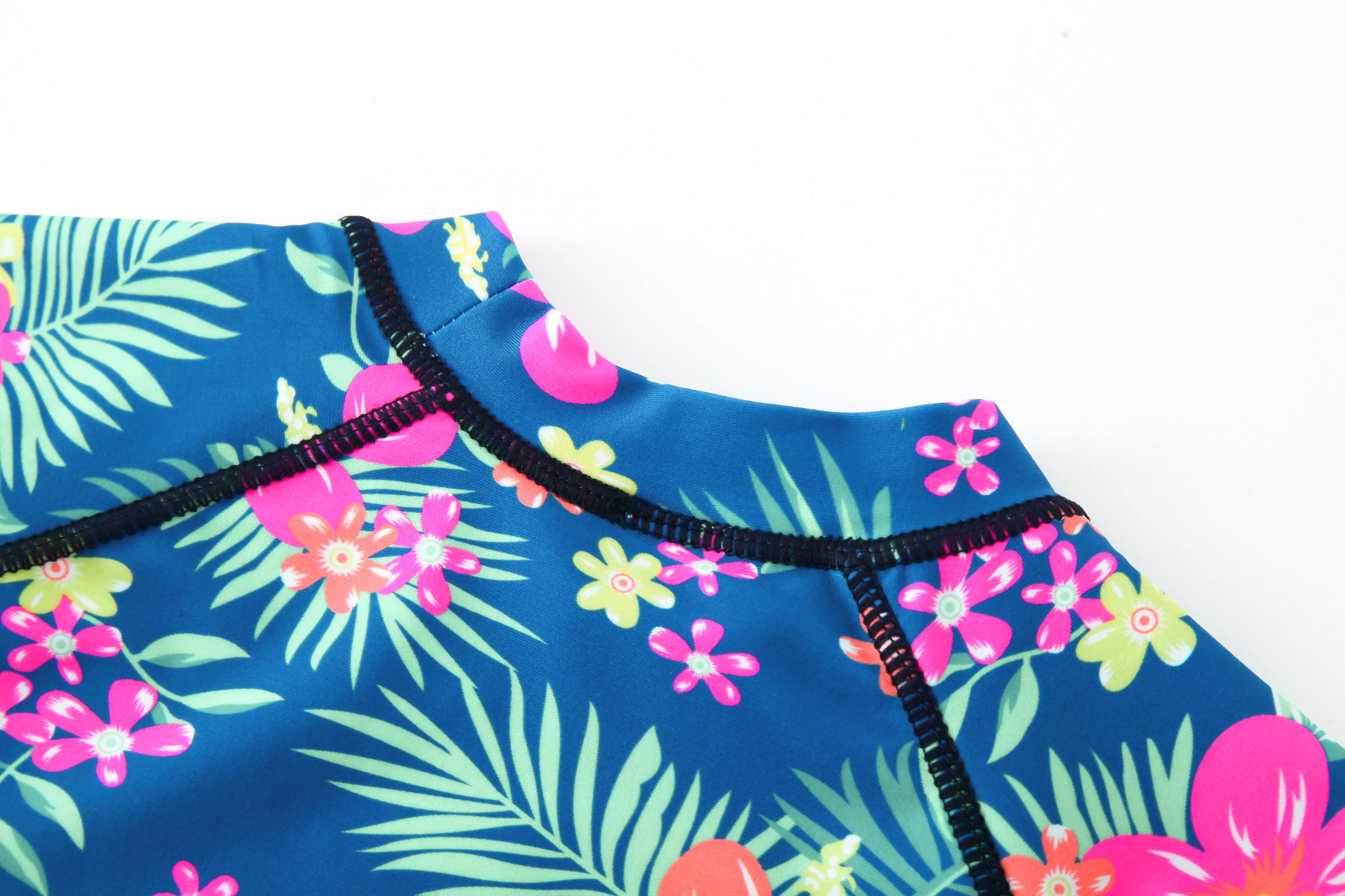 Baby Swimsuit 2Pcs Girls Swimwear Short Sleeve UPF50+ Sunsuit Children Bathing Swimming Suits Kids Beachwear Quick Drying