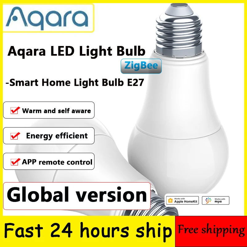 Aqara Smart Led лампа Zigbee 9W E27 2700K-6500K Witte цвет интеллектуальный пульт дистанционного