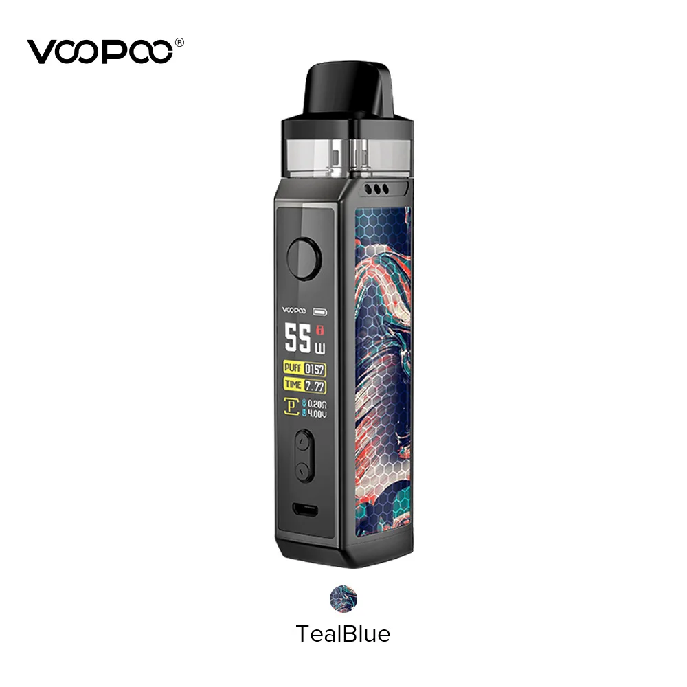VOOPOO VINCI X комплект 70 Вт с 5,5 мл картриджем PnP VM1 VM4 катушка электронная сигарета Vape fit 18650 батарея испаритель - Цвет: TealBlue