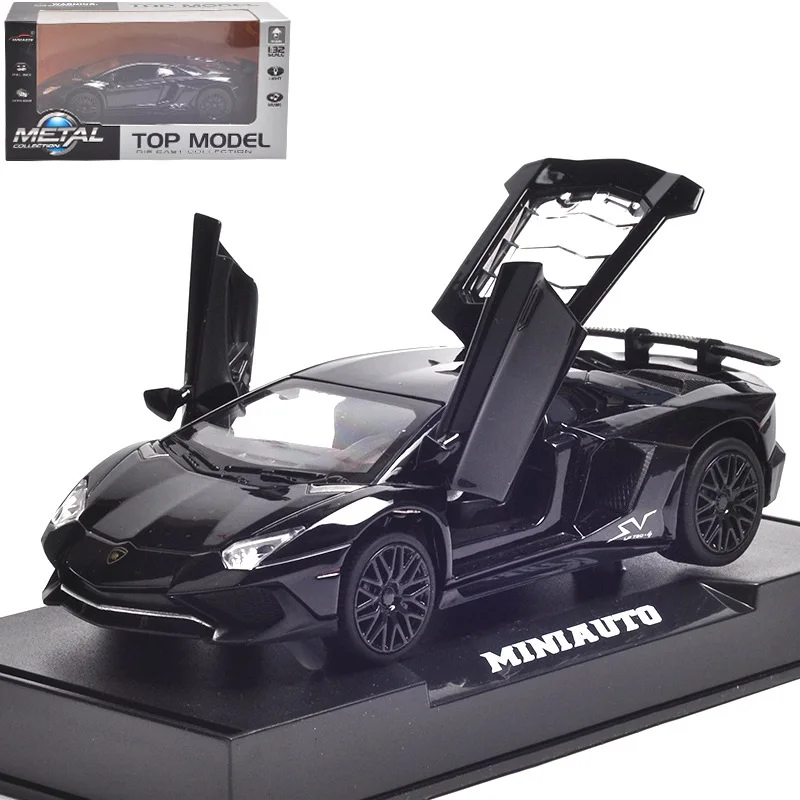 LP770 LP750 Модель литья под давлением из 1:32 сплава автомобильный звуковой светильник игрушка для автомобиля Миниатюрная модель машинки игрушки Детский подарок - Цвет: lp750-2