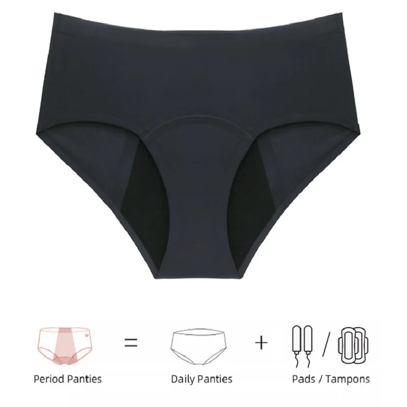 Seamless Support Panty 3pcs+free bag Women's High Waisted Cotton Underwear Soft Full Briefs Ladies Breathable Panties Dropship 2
