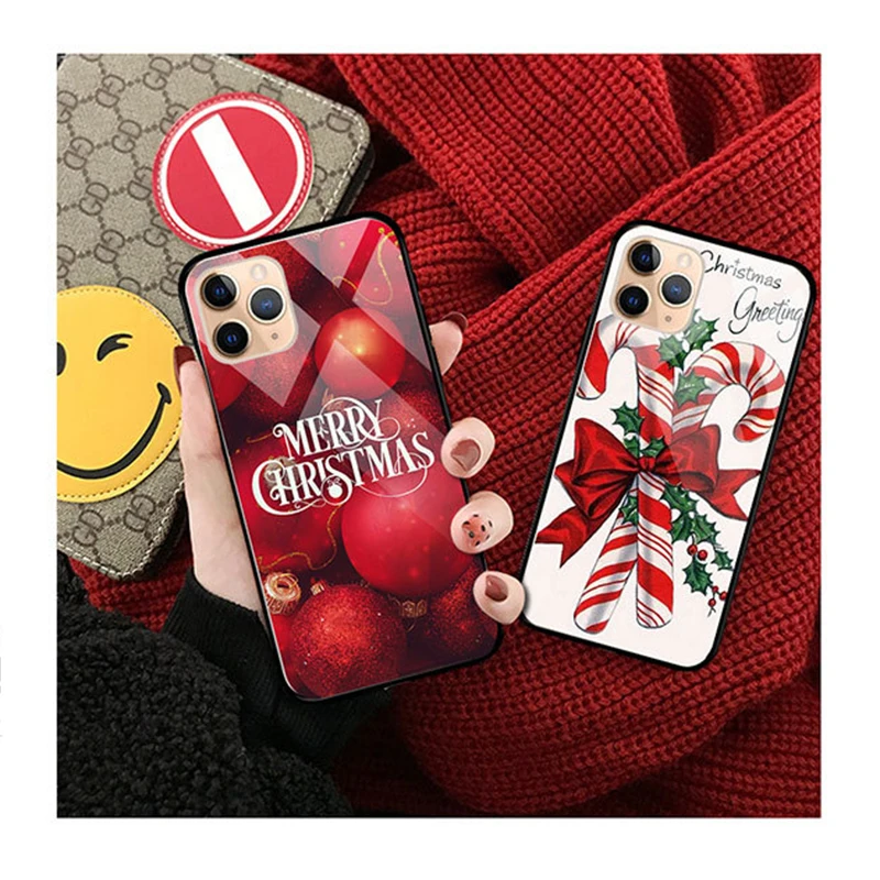 Год Счастливого Рождества чехол для Iphone 11 Pro Max 11pro мультфильм снеговик закаленное стекло задняя крышка для Iphone11 чехол Coque