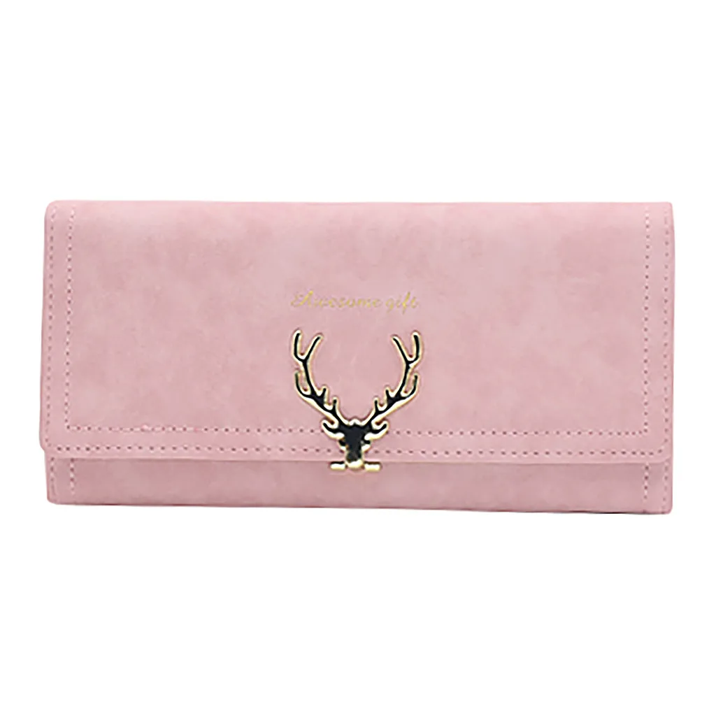 

MAIOUMY Wallets Women Long New Fashion Pure Color Long Style Casual Card Wallet Multi-function Folding Business Leisure Purse.
