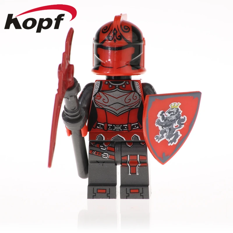 

Single Sale Plastic Model Figures Battle Hound Red Knight Love Ranger Building Blocks Education Toys Gift For Children XH 1026