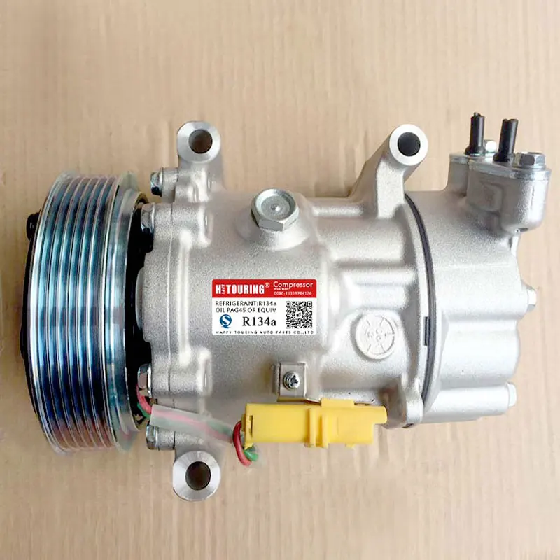 SD6V12 AC компрессор 6PK для автомобиля peugeot 206 307 для Citroen Fiat 1449 1450 9671456680 9655191680 6453XJ 6453QE 215310145 6453QH